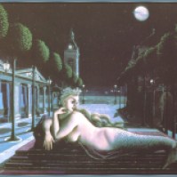 A siren in a full moonlight (Paul Delvaux)