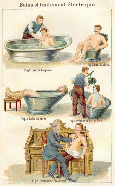 techniques-de-naturopathie-debut-1900-La-nouvelle-guerison-naturelle-Friedrich-Eduard-Bilz-1-prendre-un-bain-traitement-electrique